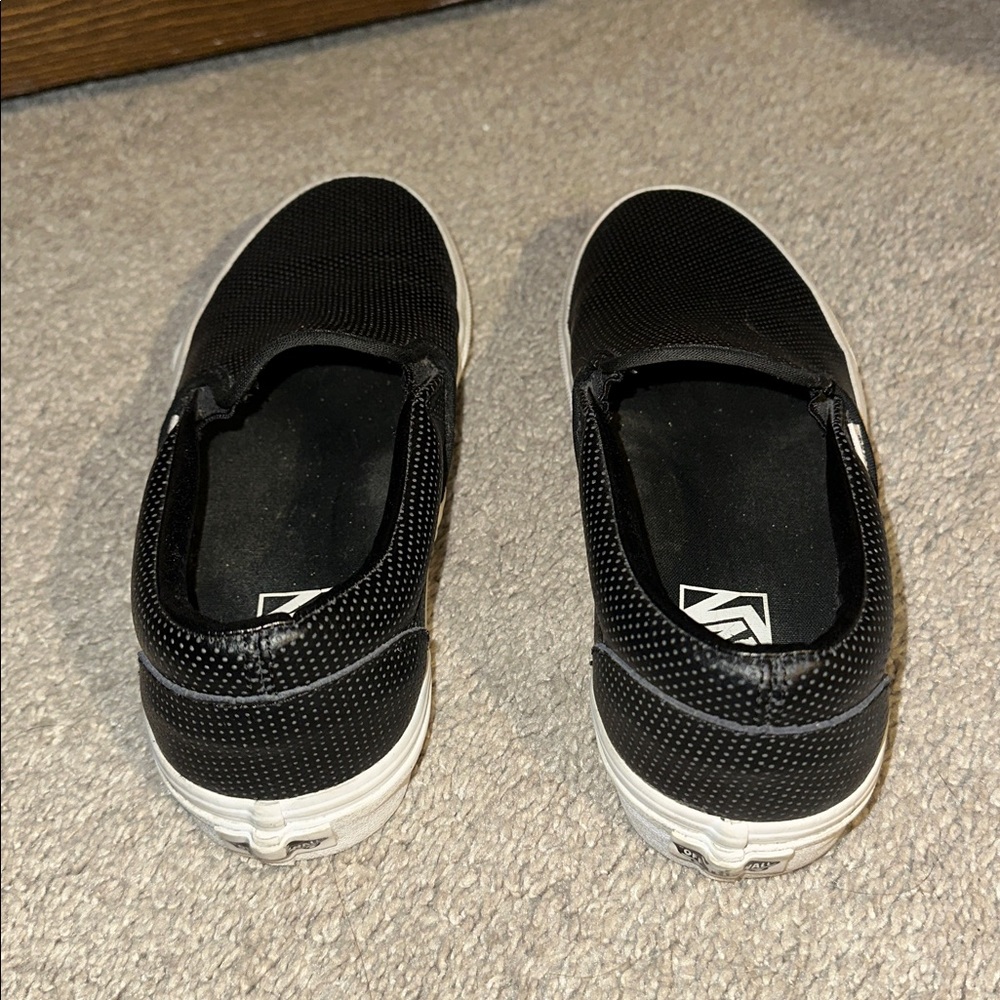 Slip on black leather vans - Picture 4 of 5